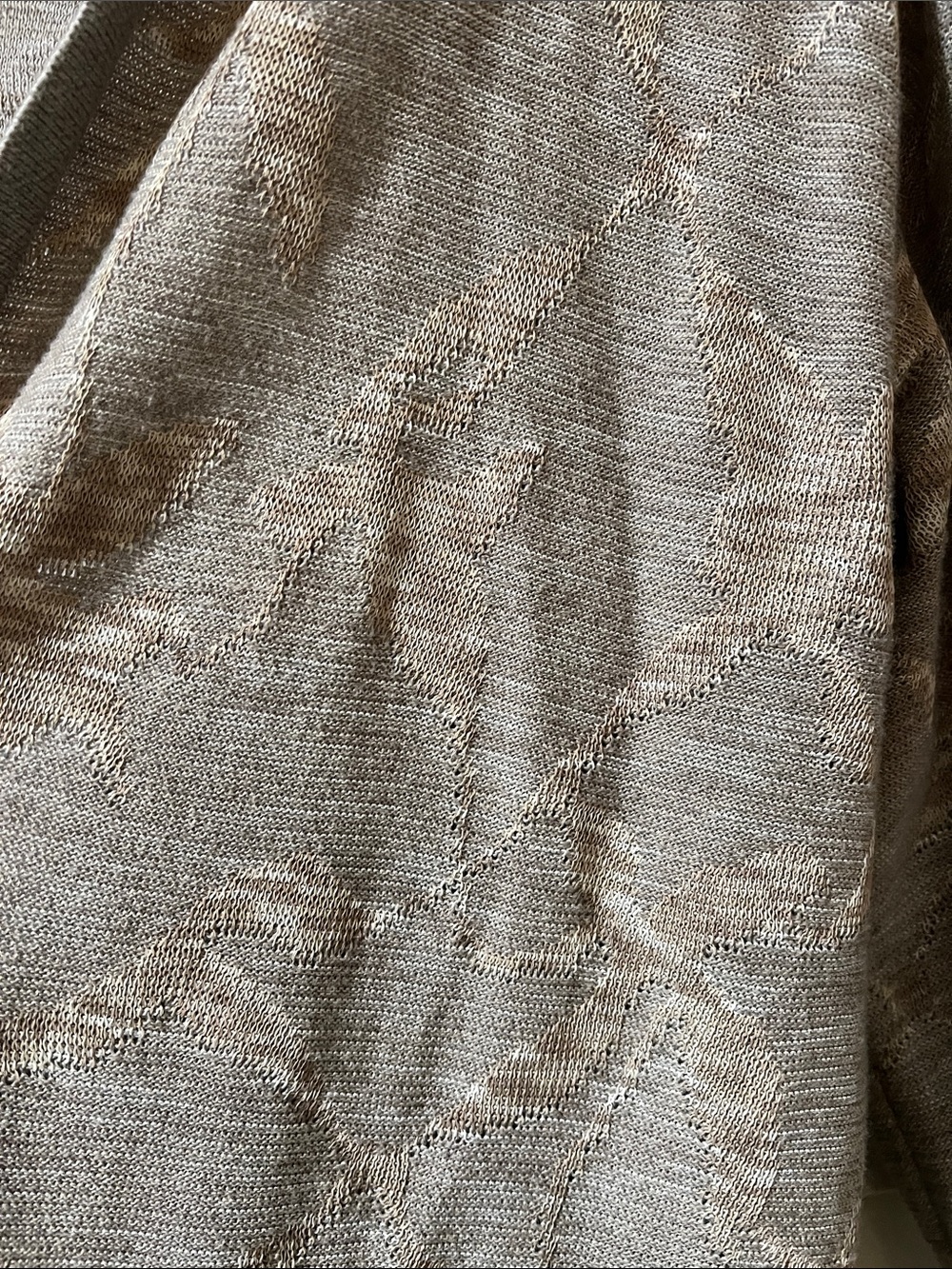 J.Jill Grey andTaupe Open-Front Knit Cardigan - Picture 3 of 3